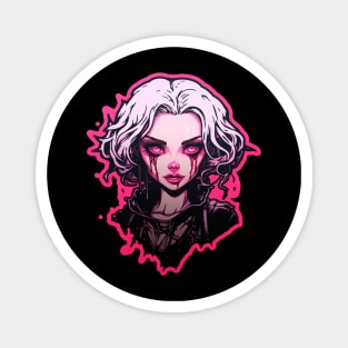 Goth Girl Pink Lipstick Magnet